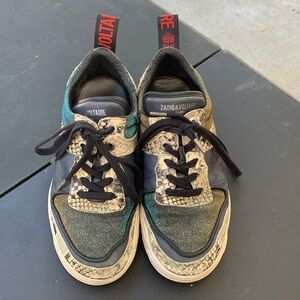 Zadig & Voltaire Blaze Lurex Chunky Sneakers Sold As Is